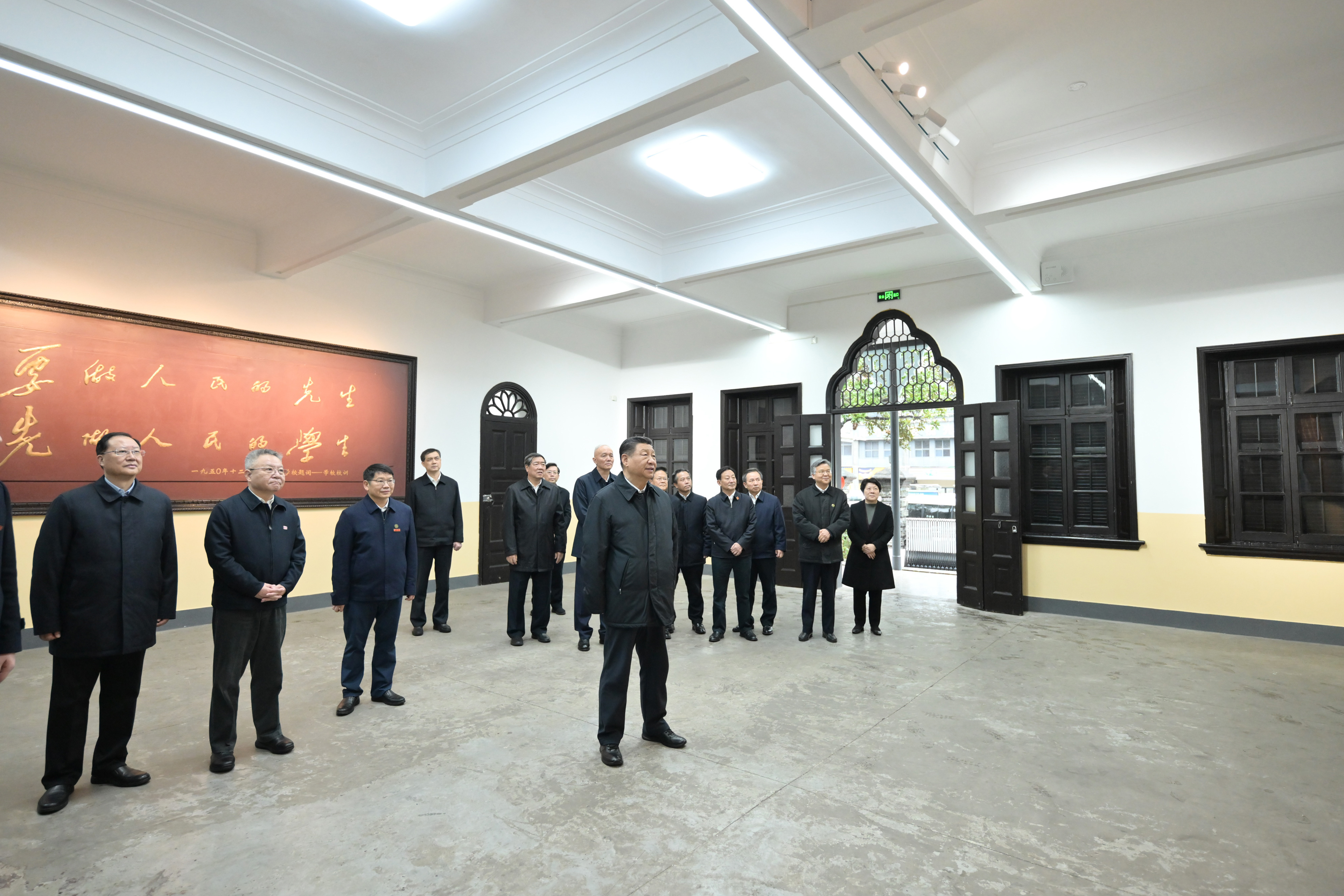 3月18日，習(xí)近平總書記在湖南第一師范學(xué)院（城南書院校區(qū)）考察。